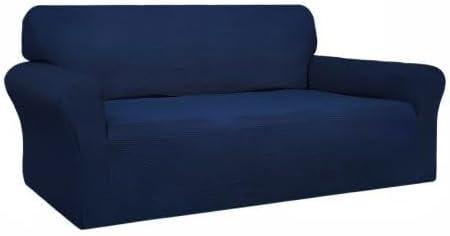 image:imageEasyGoing 100 Waterproof Chair Couch Cover Dual Waterproof Sofa Cover Stretch Jacquard Sofa Slipcover Leakproof Furniture Protector for Kids Pets Dog and Cat Chair ChocolateNavy