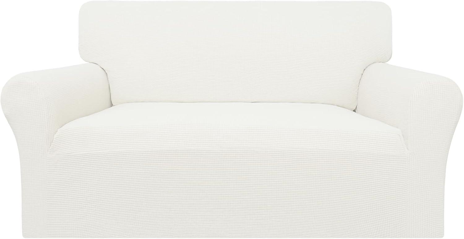 image:imageEasyGoing 100 Waterproof Chair Couch Cover Dual Waterproof Sofa Cover Stretch Jacquard Sofa Slipcover Leakproof Furniture Protector for Kids Pets Dog and Cat Chair ChocolateCream