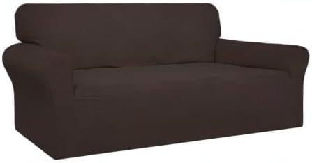 image:imageEasyGoing 100 Waterproof Chair Couch Cover Dual Waterproof Sofa Cover Stretch Jacquard Sofa Slipcover Leakproof Furniture Protector for Kids Pets Dog and Cat Chair ChocolateChocolate