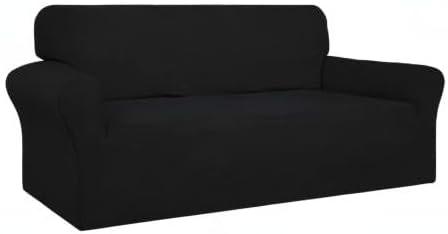 image:imageEasyGoing 100 Waterproof Chair Couch Cover Dual Waterproof Sofa Cover Stretch Jacquard Sofa Slipcover Leakproof Furniture Protector for Kids Pets Dog and Cat Chair ChocolateBlack