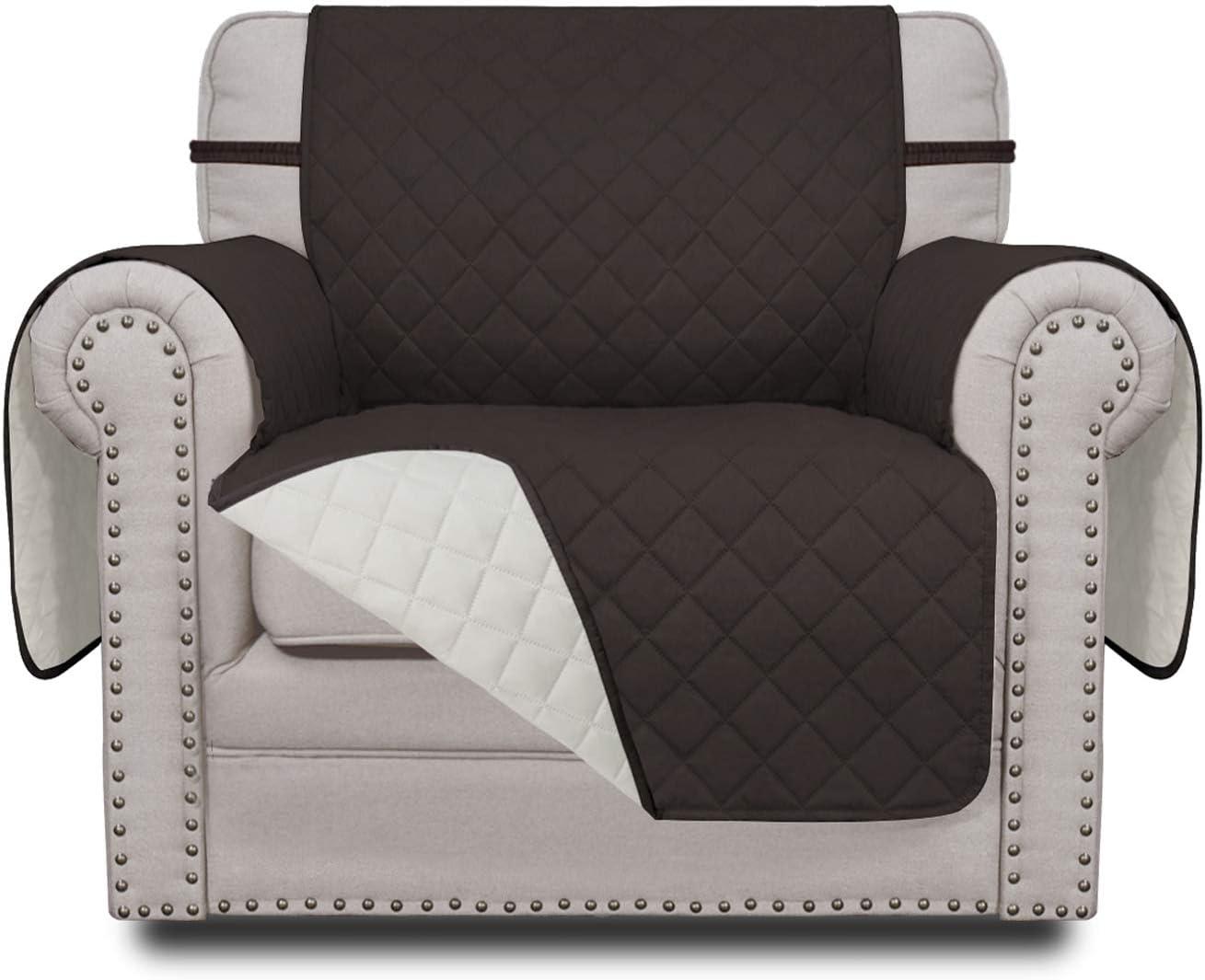 image:imageEasyGoing Reversible Oversized Couch Cover for 3 Cushion Couch Sofa Cover for Dogs Water Resistant Furniture Protector Cover with Foam Sticks for Pet Oversized Sofa GrayLight GrayChocolateIvory