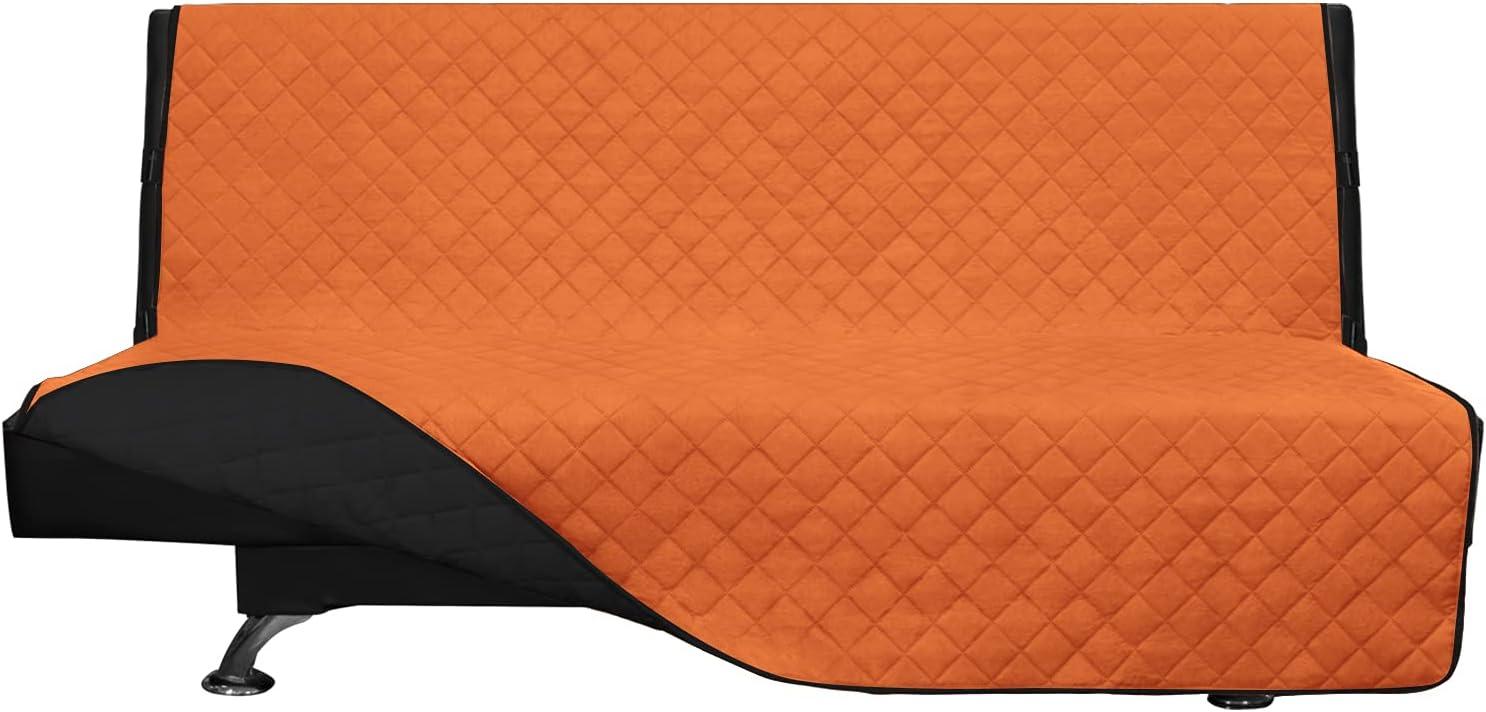 image:imageEasyGoing Reversible Oversized Couch Cover for 3 Cushion Couch Sofa Cover for Dogs Water Resistant Furniture Protector Cover with Foam Sticks for Pet Oversized Sofa GrayLight GrayOrangeBlack