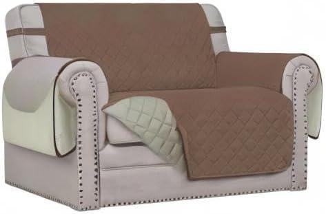 image:imageEasyGoing Reversible Oversized Couch Cover for 3 Cushion Couch Sofa Cover for Dogs Water Resistant Furniture Protector Cover with Foam Sticks for Pet Oversized Sofa GrayLight GrayBrownBeige