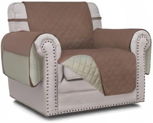 image:imageEasyGoing Reversible Oversized Couch Cover for 3 Cushion Couch Sofa Cover for Dogs Water Resistant Furniture Protector Cover with Foam Sticks for Pet Oversized Sofa GrayLight GrayBrownBeige