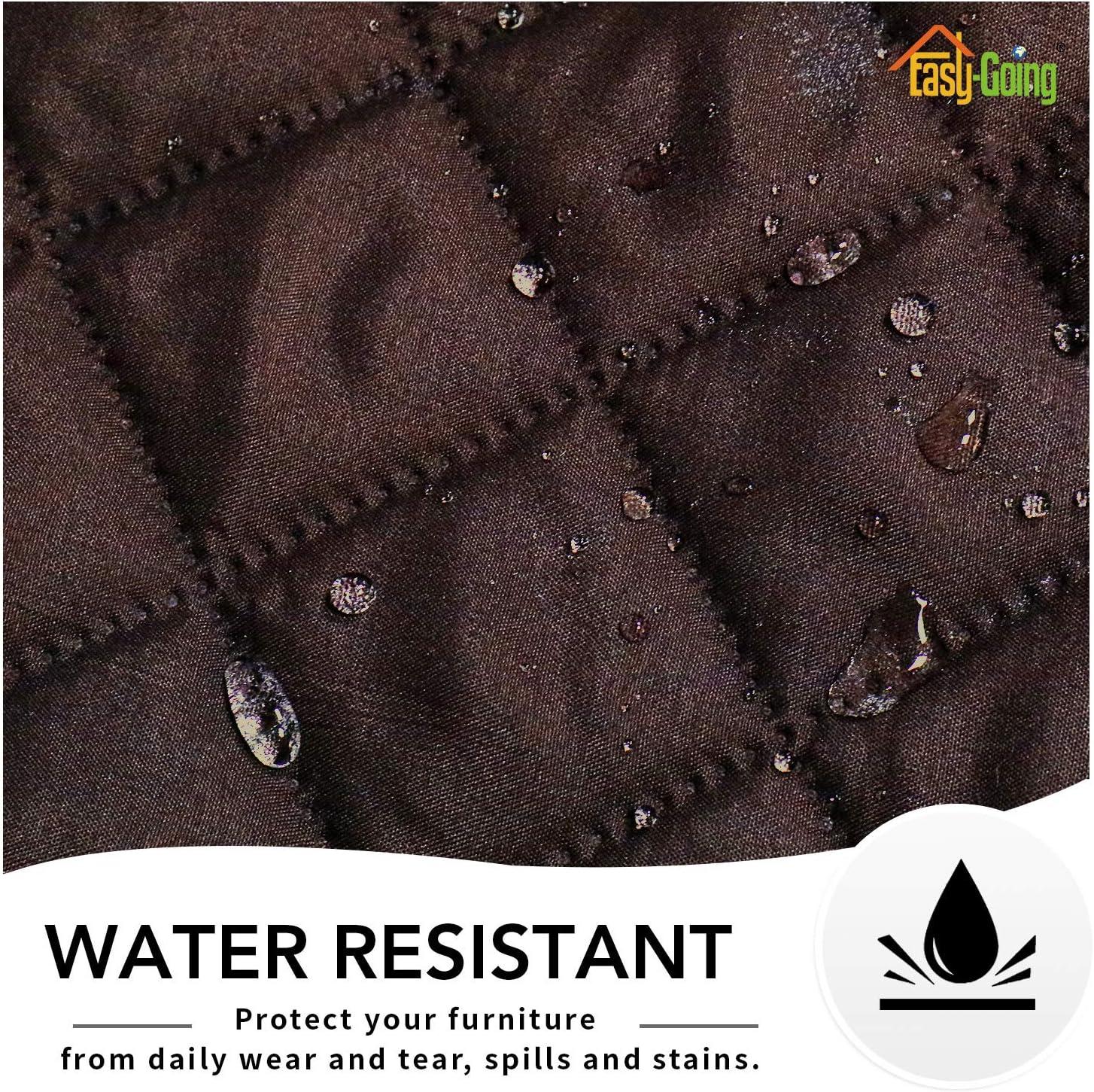 image:imageEasyGoing Reversible Oversized Couch Cover for 3 Cushion Couch Sofa Cover for Dogs Water Resistant Furniture Protector Cover with Foam Sticks for Pet Oversized Sofa GrayLight GrayChocolateBeige