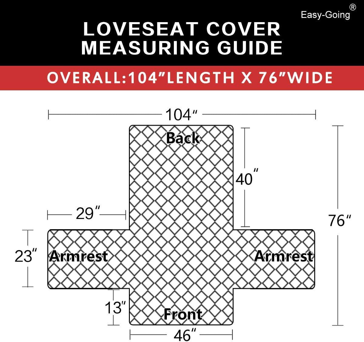 image:imageEasyGoing Reversible Oversized Couch Cover for 3 Cushion Couch Sofa Cover for Dogs Water Resistant Furniture Protector Cover with Foam Sticks for Pet Oversized Sofa GrayLight GrayBlackBeige