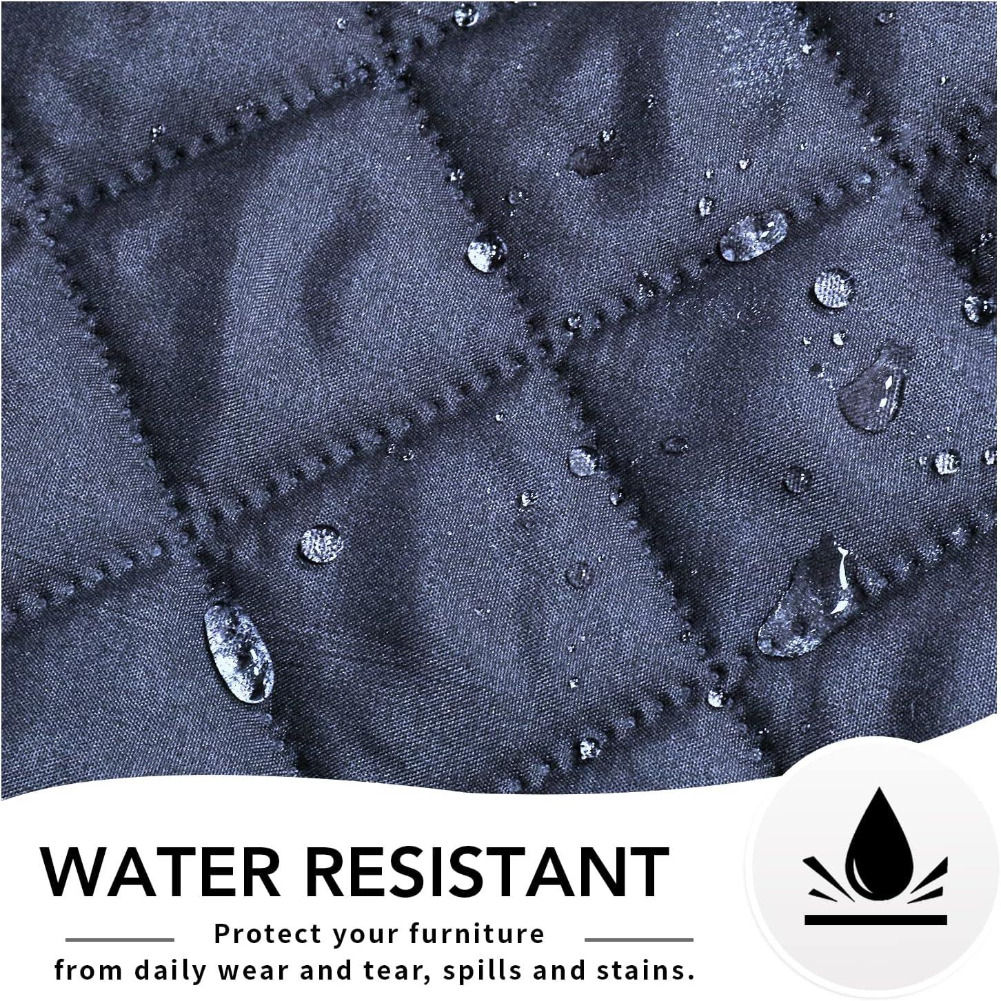 image:imageEasyGoing Reversible Oversized Couch Cover for 3 Cushion Couch Sofa Cover for Dogs Water Resistant Furniture Protector Cover with Foam Sticks for Pet Oversized Sofa GrayLight GrayDark BlueIvory
