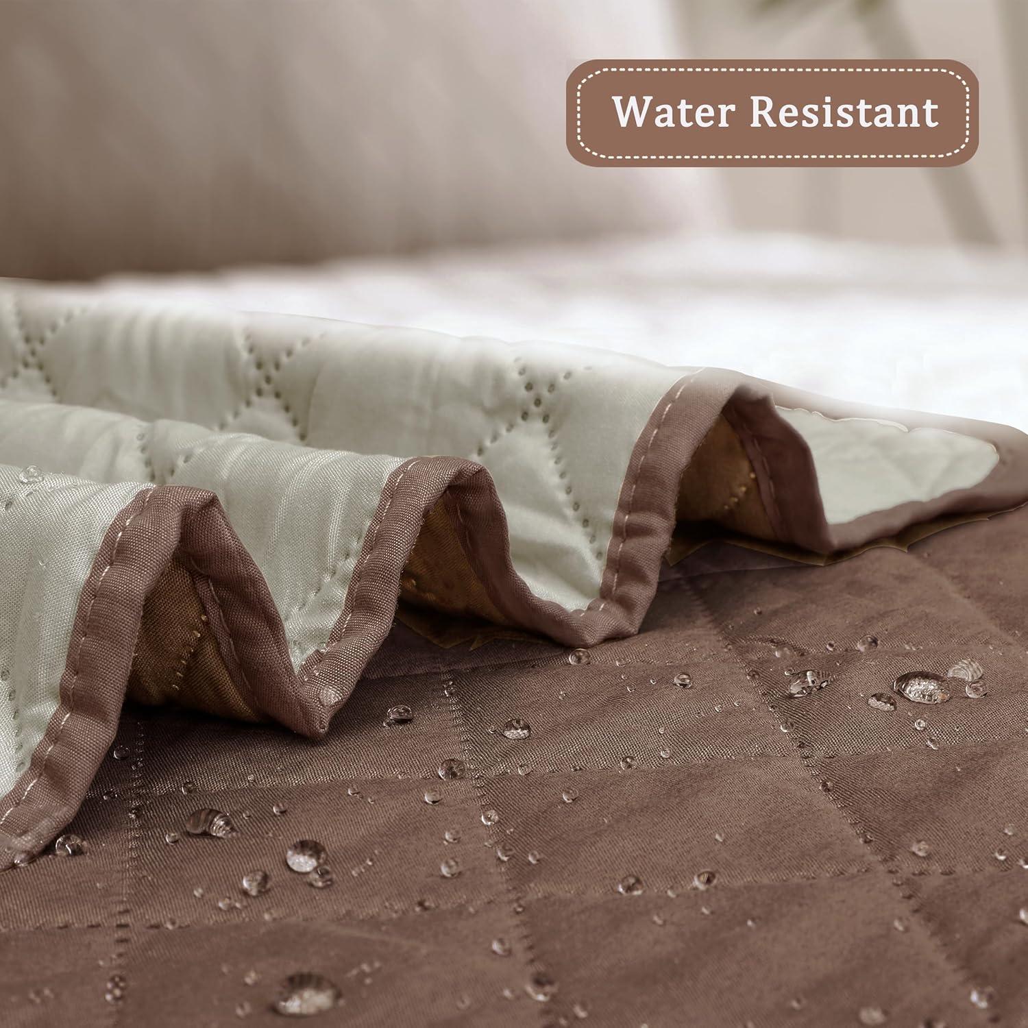 image:imageEasyGoing Reversible Oversized Couch Cover for 3 Cushion Couch Sofa Cover for Dogs Water Resistant Furniture Protector Cover with Foam Sticks for Pet Oversized Sofa GrayLight GrayBrownBeige