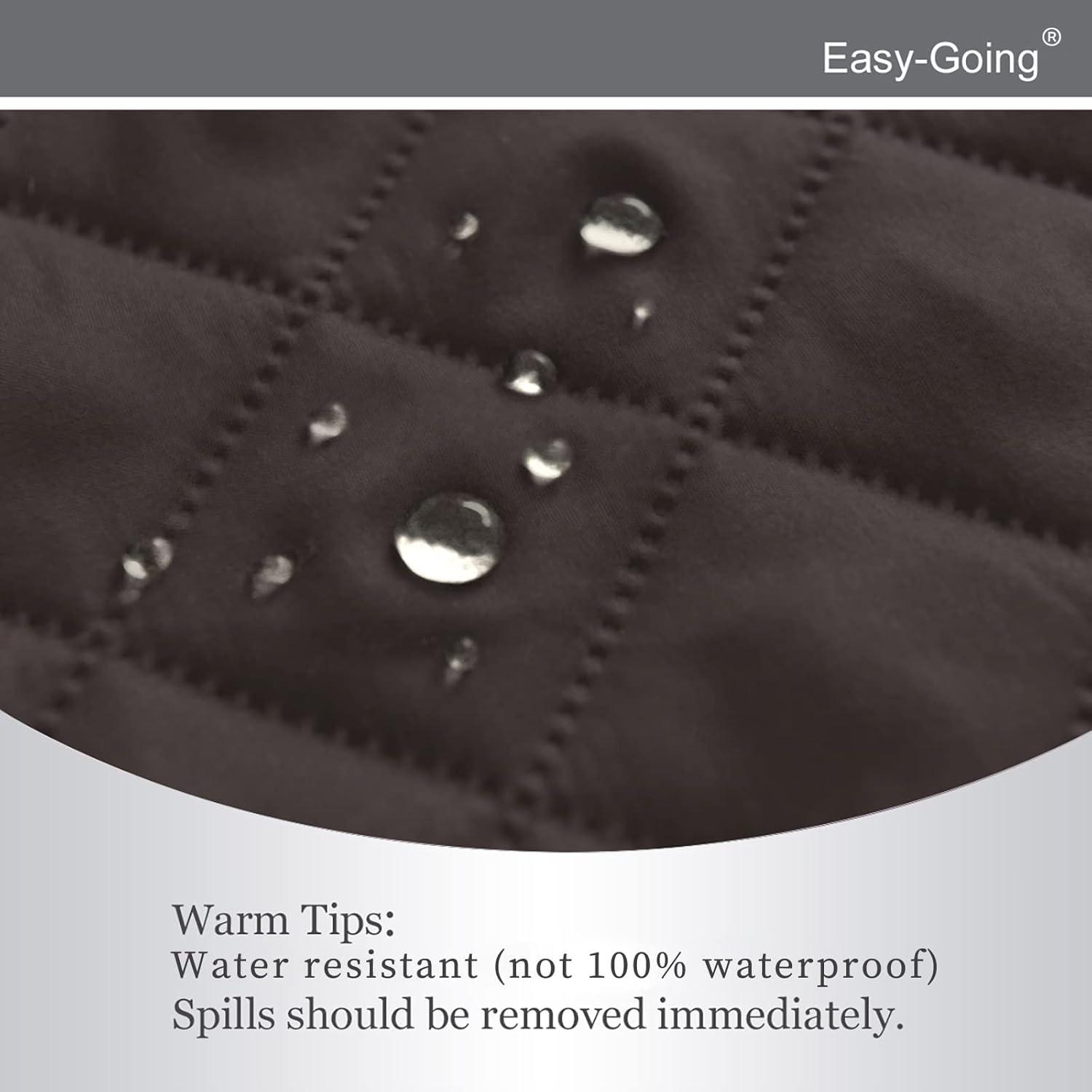 image:imageEasyGoing Reversible Oversized Couch Cover for 3 Cushion Couch Sofa Cover for Dogs Water Resistant Furniture Protector Cover with Foam Sticks for Pet Oversized Sofa GrayLight GrayChocolateBeige