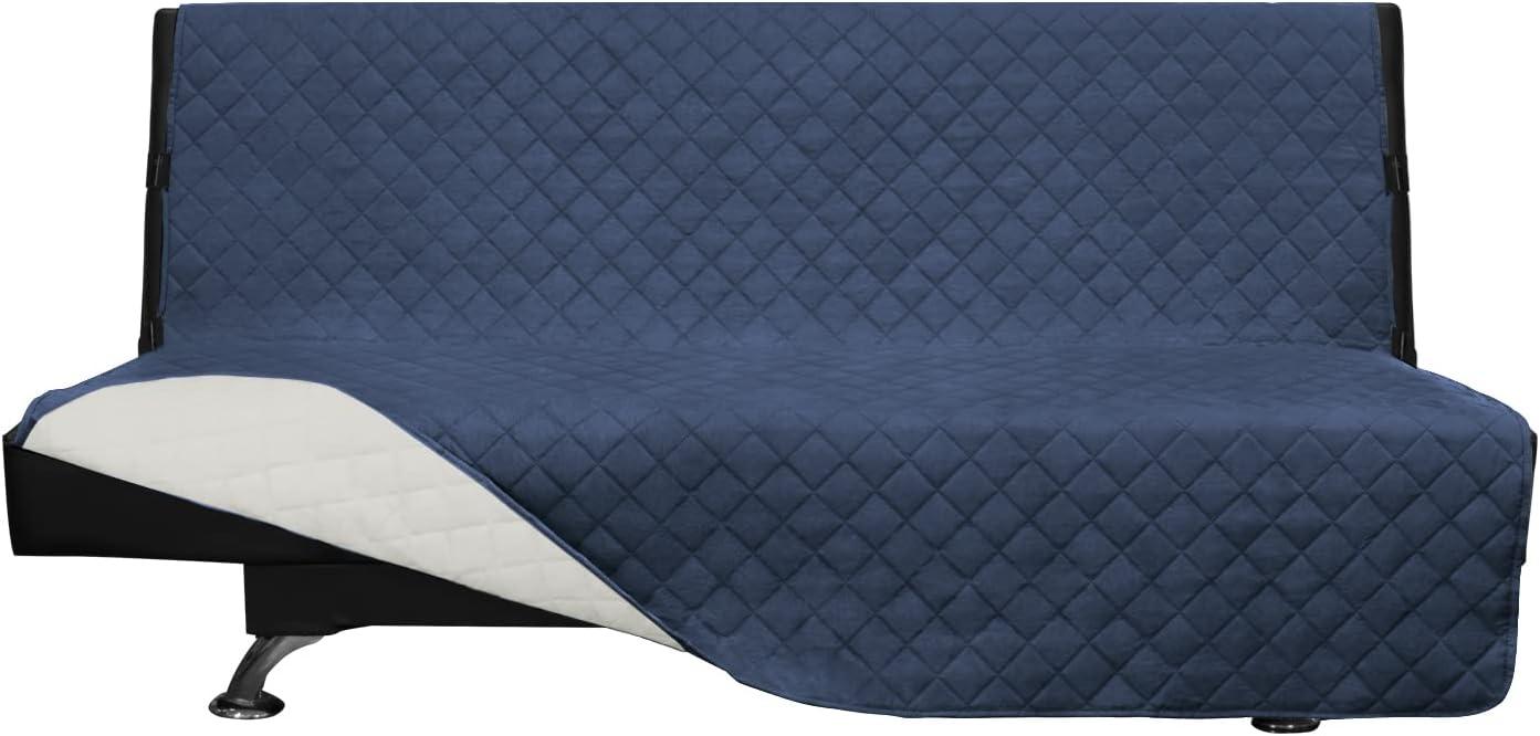 image:imageEasyGoing Reversible Oversized Couch Cover for 3 Cushion Couch Sofa Cover for Dogs Water Resistant Furniture Protector Cover with Foam Sticks for Pet Oversized Sofa GrayLight GrayDark BlueIvory