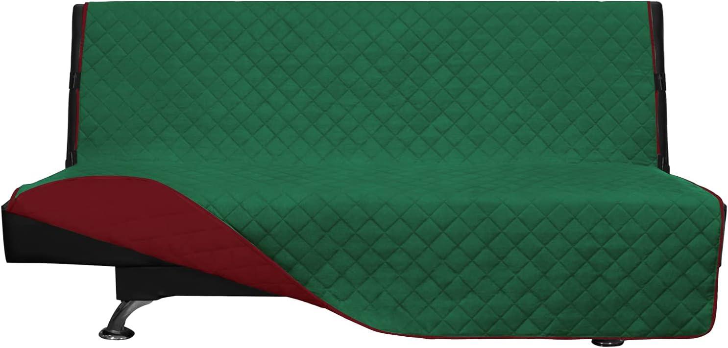 image:imageEasyGoing Reversible Oversized Couch Cover for 3 Cushion Couch Sofa Cover for Dogs Water Resistant Furniture Protector Cover with Foam Sticks for Pet Oversized Sofa GrayLight GrayGreenChristmas Red