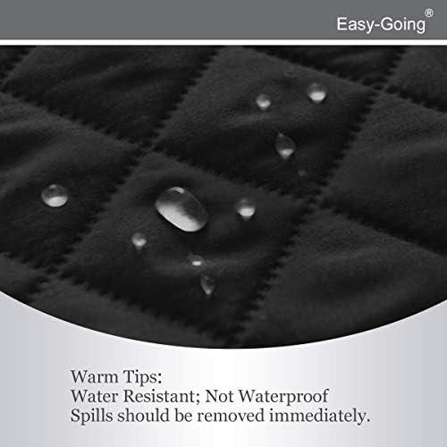 image:imageEasyGoing Reversible Oversized Couch Cover for 3 Cushion Couch Sofa Cover for Dogs Water Resistant Furniture Protector Cover with Foam Sticks for Pet Oversized Sofa GrayLight GrayBlackBeige