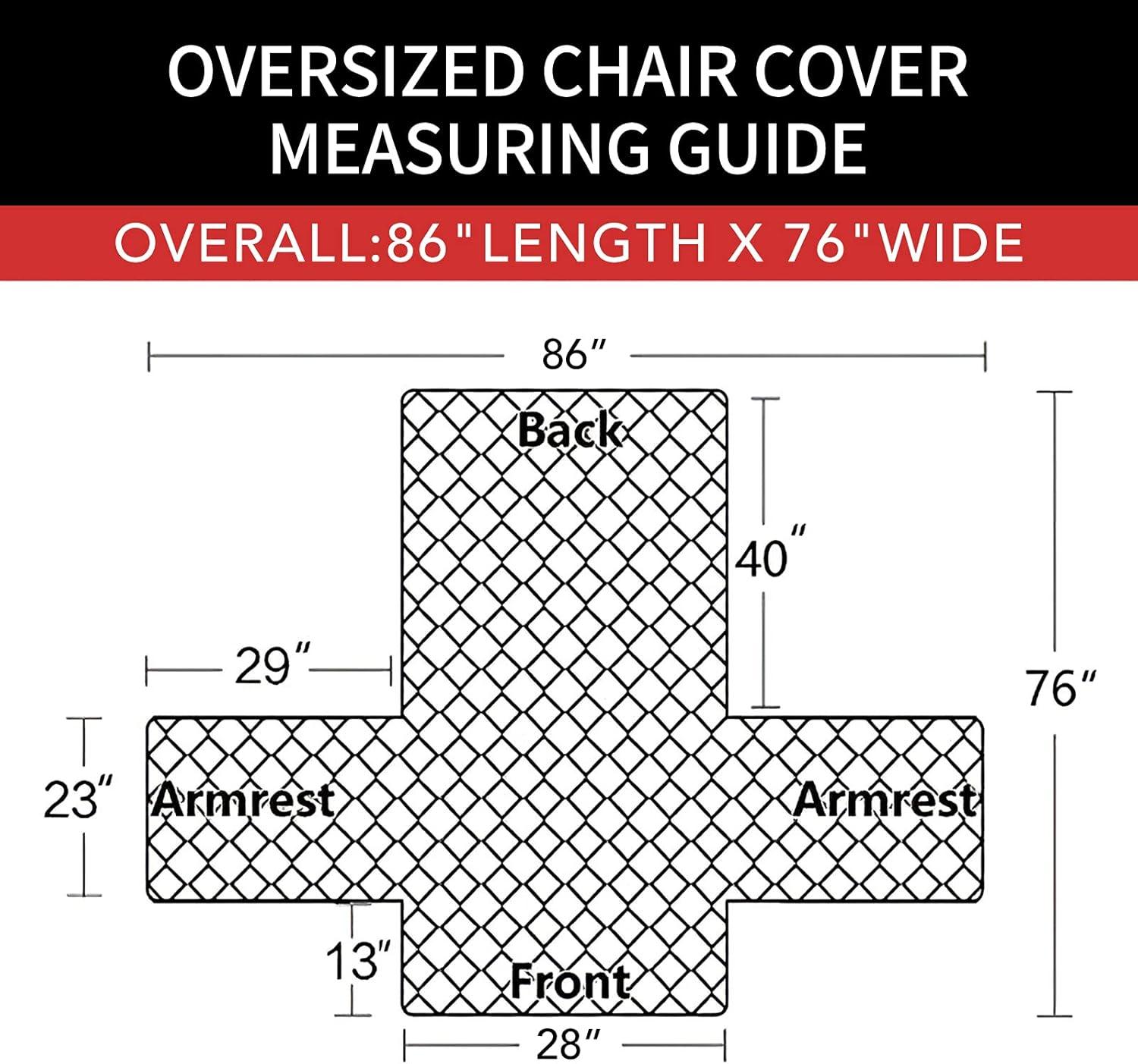 image:imageEasyGoing Reversible Oversized Couch Cover for 3 Cushion Couch Sofa Cover for Dogs Water Resistant Furniture Protector Cover with Foam Sticks for Pet Oversized Sofa GrayLight GrayOrangeBlack