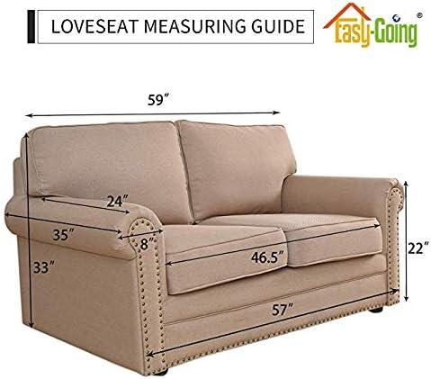 image:imageEasyGoing Reversible Oversized Couch Cover for 3 Cushion Couch Sofa Cover for Dogs Water Resistant Furniture Protector Cover with Foam Sticks for Pet Oversized Sofa GrayLight GrayGrayIvory