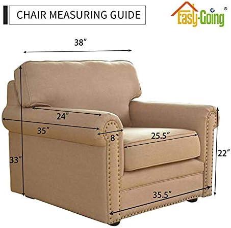 image:imageEasyGoing Reversible Oversized Couch Cover for 3 Cushion Couch Sofa Cover for Dogs Water Resistant Furniture Protector Cover with Foam Sticks for Pet Oversized Sofa GrayLight GrayChocolateIvory