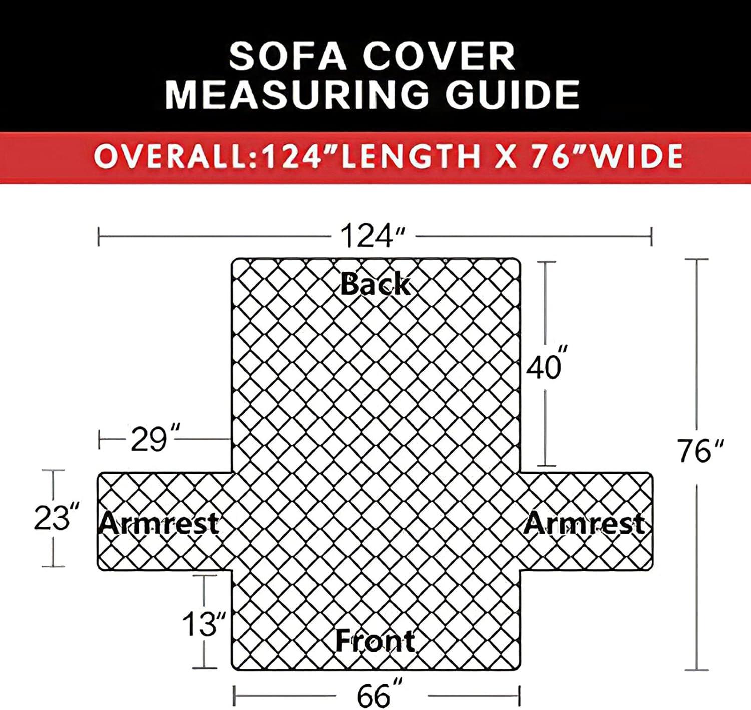 image:imageEasyGoing Reversible Oversized Couch Cover for 3 Cushion Couch Sofa Cover for Dogs Water Resistant Furniture Protector Cover with Foam Sticks for Pet Oversized Sofa GrayLight GrayGreenChristmas Red