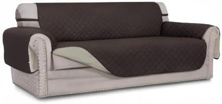 image:imageEasyGoing Reversible Oversized Couch Cover for 3 Cushion Couch Sofa Cover for Dogs Water Resistant Furniture Protector Cover with Foam Sticks for Pet Oversized Sofa GrayLight GrayChocolateBeige