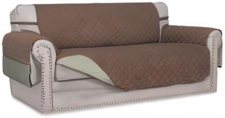 image:imageEasyGoing Reversible Oversized Couch Cover for 3 Cushion Couch Sofa Cover for Dogs Water Resistant Furniture Protector Cover with Foam Sticks for Pet Oversized Sofa GrayLight GrayBrownBeige