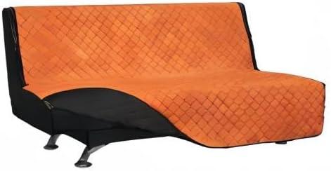 image:imageEasyGoing Reversible Oversized Couch Cover for 3 Cushion Couch Sofa Cover for Dogs Water Resistant Furniture Protector Cover with Foam Sticks for Pet Oversized Sofa GrayLight GrayOrangeBlack