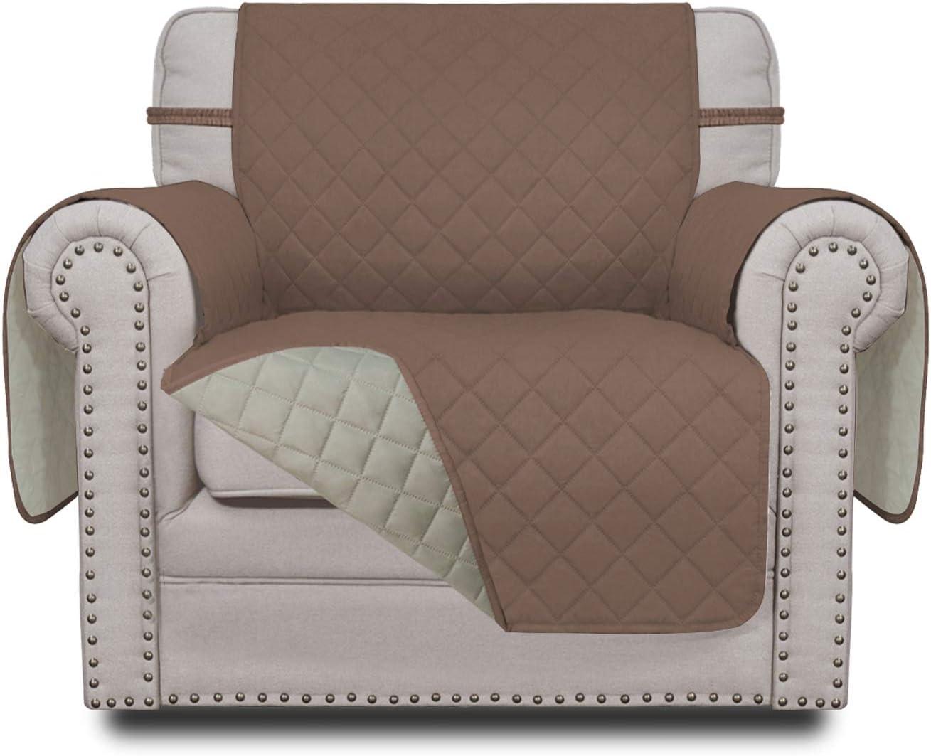 image:imageEasyGoing Reversible Oversized Couch Cover for 3 Cushion Couch Sofa Cover for Dogs Water Resistant Furniture Protector Cover with Foam Sticks for Pet Oversized Sofa GrayLight GrayBrownBeige