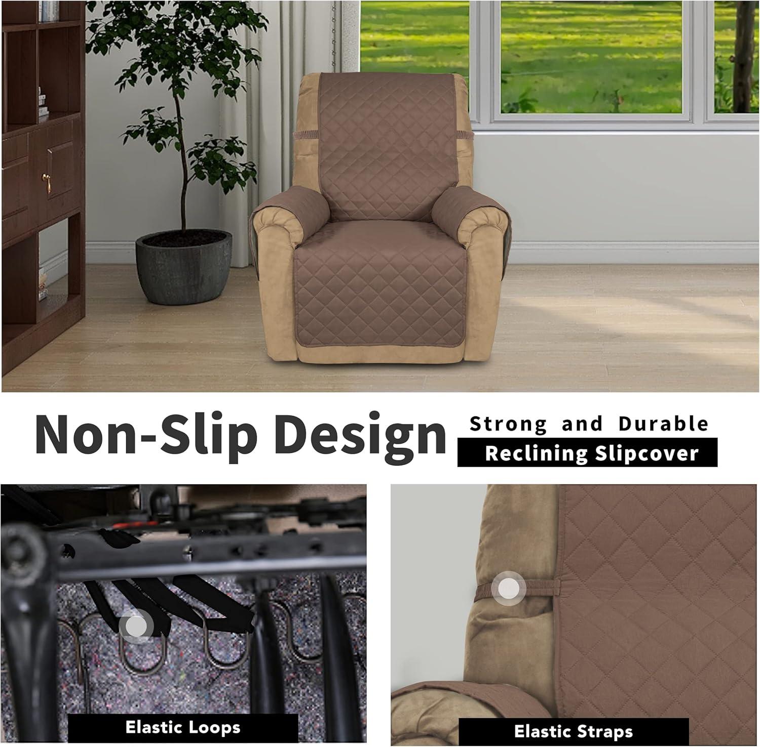 image:imageEasyGoing Reversible Oversized Couch Cover for 3 Cushion Couch Sofa Cover for Dogs Water Resistant Furniture Protector Cover with Foam Sticks for Pet Oversized Sofa GrayLight GrayBrownBeige