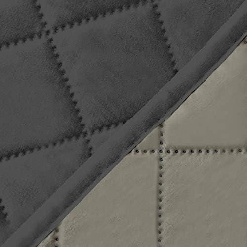 image:imageEasyGoing Reversible Oversized Couch Cover for 3 Cushion Couch Sofa Cover for Dogs Water Resistant Furniture Protector Cover with Foam Sticks for Pet Oversized Sofa GrayLight GrayDarkgrayBeige