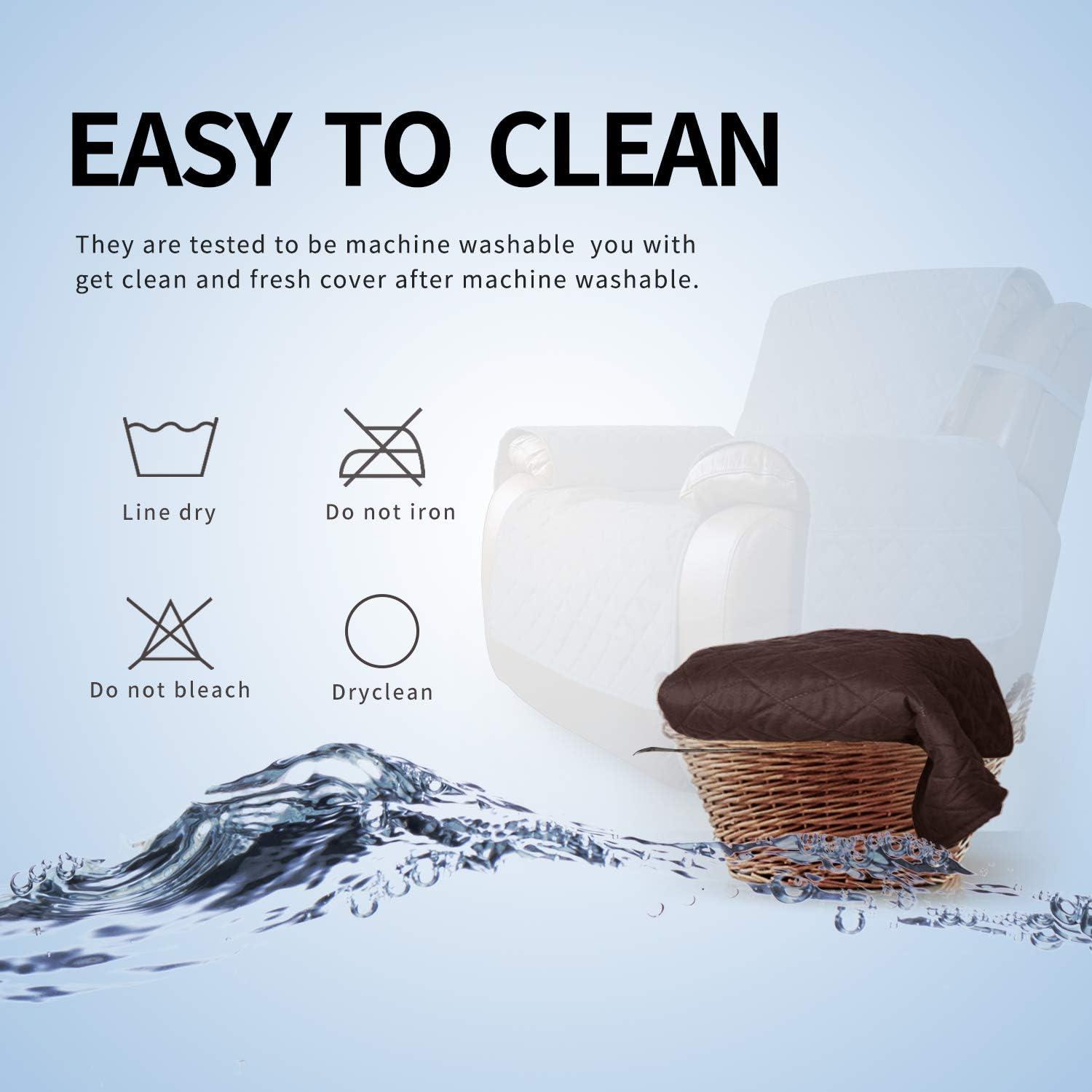 image:imageEasyGoing Reversible Oversized Couch Cover for 3 Cushion Couch Sofa Cover for Dogs Water Resistant Furniture Protector Cover with Foam Sticks for Pet Oversized Sofa GrayLight GrayChocolateIvory
