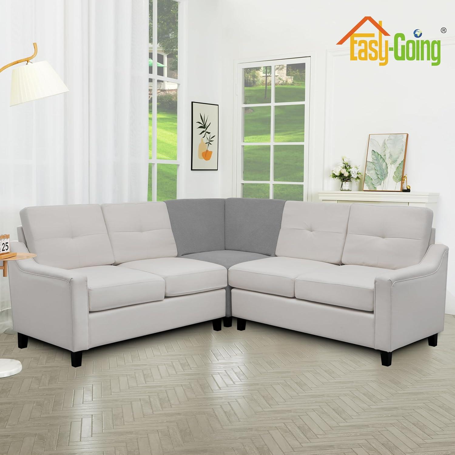 image:imageEasyGoing Stretch Sofa Slipcover 1Piece Sofa Cover Furniture Protector Couch Soft with Elastic Bottom for Kids Polyester Spandex Jacquard Fabric Small Checks Sofa Dark GrayLight Gray