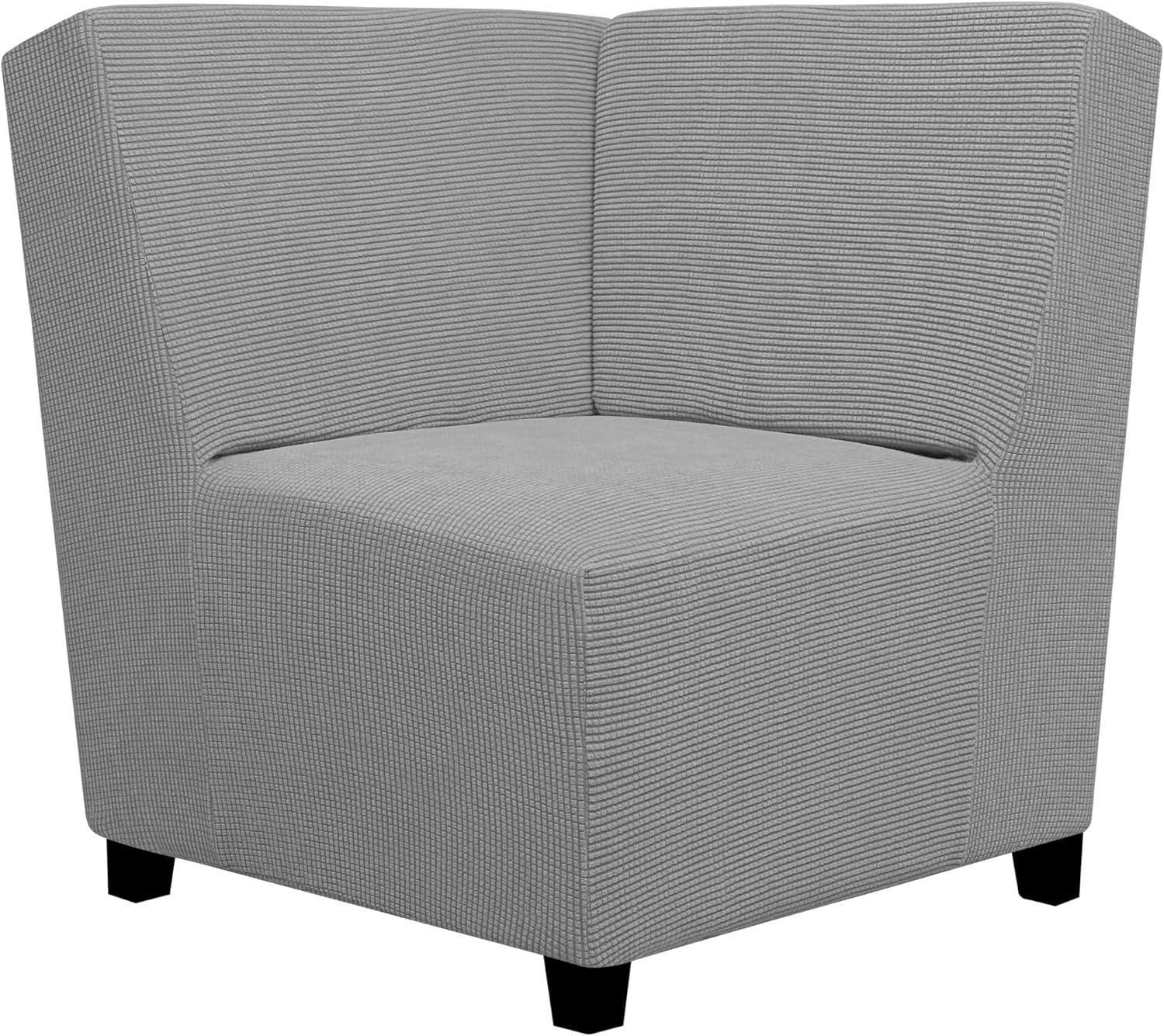 image:imageEasyGoing Stretch Sofa Slipcover 1Piece Sofa Cover Furniture Protector Couch Soft with Elastic Bottom for Kids Polyester Spandex Jacquard Fabric Small Checks Sofa Dark GrayLight Gray