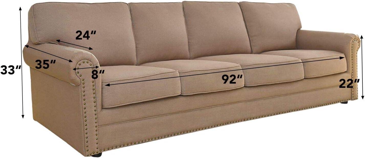 image:imageEasyGoing Stretch Sofa Slipcover 1Piece Sofa Cover Furniture Protector Couch Soft with Elastic Bottom for Kids Polyester Spandex Jacquard Fabric Small Checks Sofa Dark GrayCream