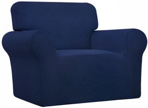 image:imageEasyGoing Stretch Sofa Slipcover 1Piece Sofa Cover Furniture Protector Couch Soft with Elastic Bottom for Kids Polyester Spandex Jacquard Fabric Small Checks Sofa Dark GrayNavy