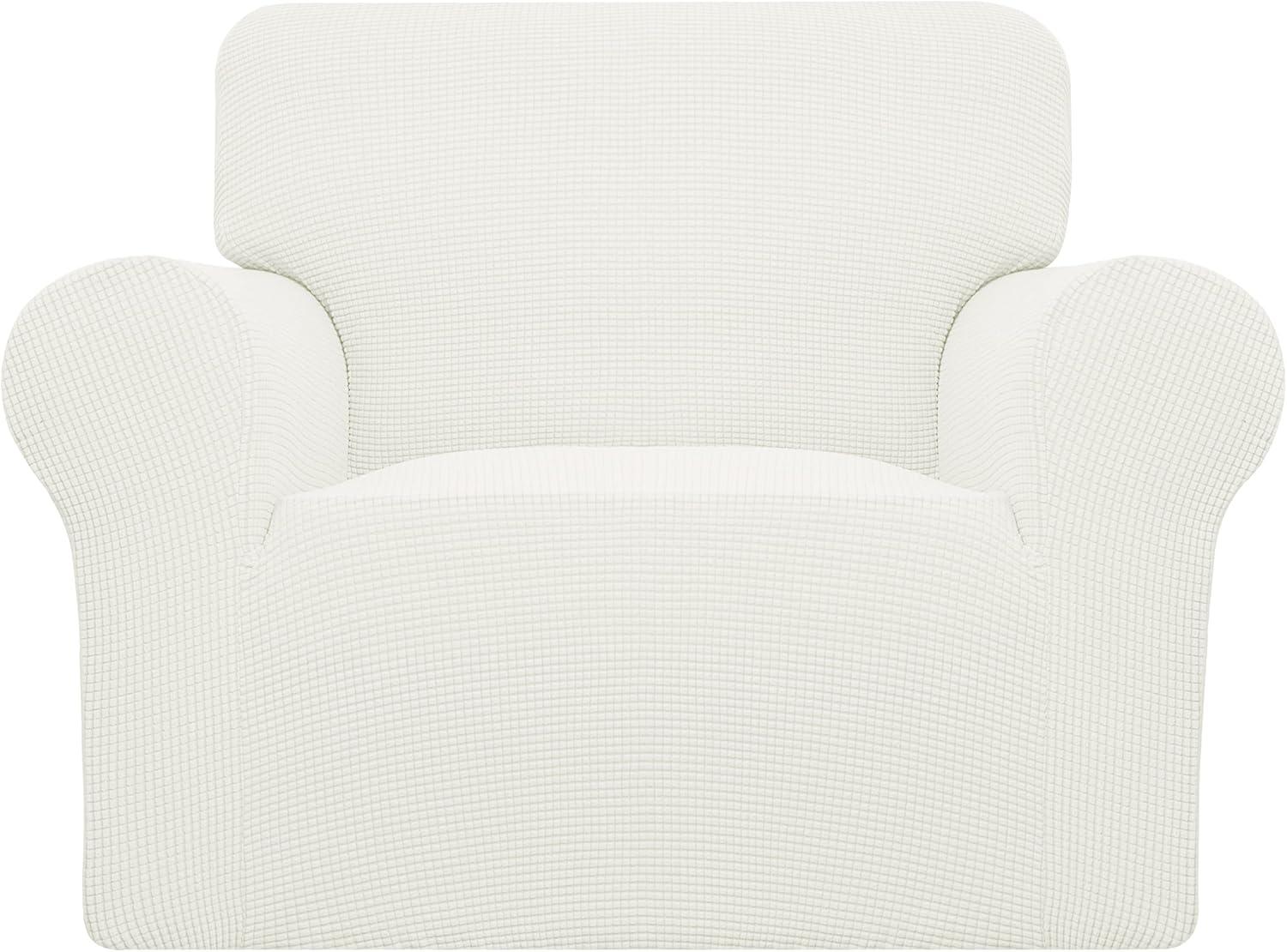 image:imageEasyGoing Stretch Sofa Slipcover 1Piece Sofa Cover Furniture Protector Couch Soft with Elastic Bottom for Kids Polyester Spandex Jacquard Fabric Small Checks Sofa Dark GrayCream