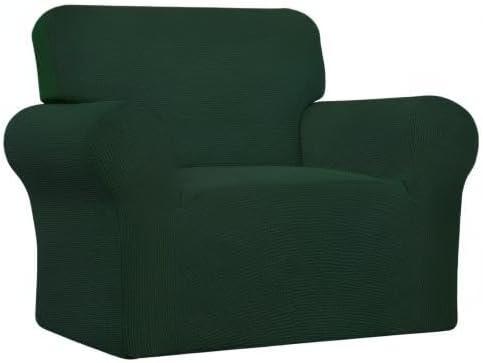 image:imageEasyGoing Stretch Sofa Slipcover 1Piece Sofa Cover Furniture Protector Couch Soft with Elastic Bottom for Kids Polyester Spandex Jacquard Fabric Small Checks Sofa Dark GrayDark Green