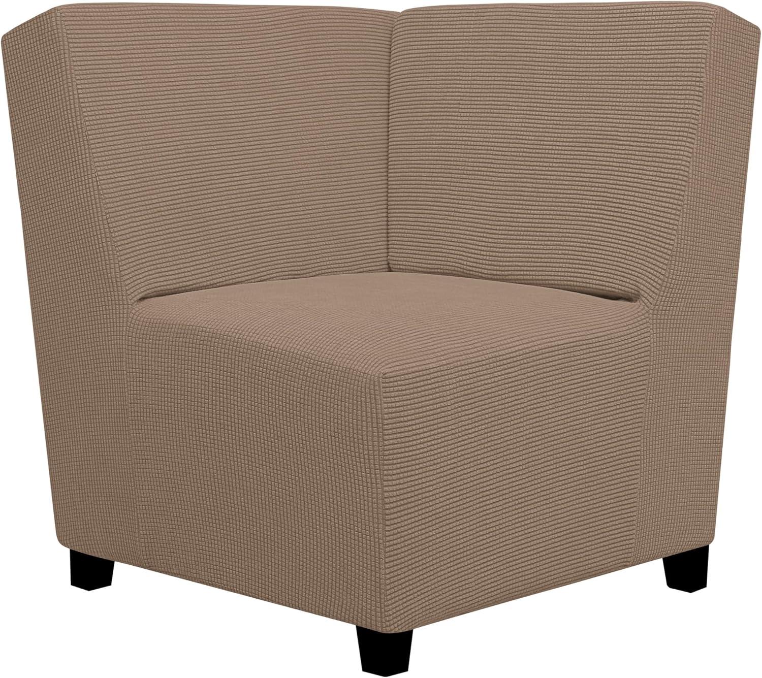 image:imageEasyGoing Stretch Sofa Slipcover 1Piece Sofa Cover Furniture Protector Couch Soft with Elastic Bottom for Kids Polyester Spandex Jacquard Fabric Small Checks Sofa Dark GrayCamel