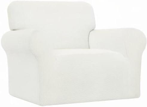 image:imageEasyGoing Stretch Sofa Slipcover 1Piece Sofa Cover Furniture Protector Couch Soft with Elastic Bottom for Kids Polyester Spandex Jacquard Fabric Small Checks Sofa Dark GrayCream