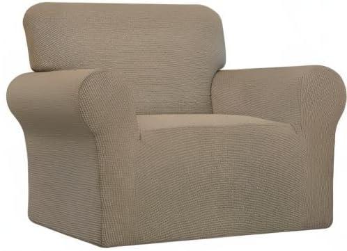 image:imageEasyGoing Stretch Sofa Slipcover 1Piece Sofa Cover Furniture Protector Couch Soft with Elastic Bottom for Kids Polyester Spandex Jacquard Fabric Small Checks Sofa Dark GrayNatural