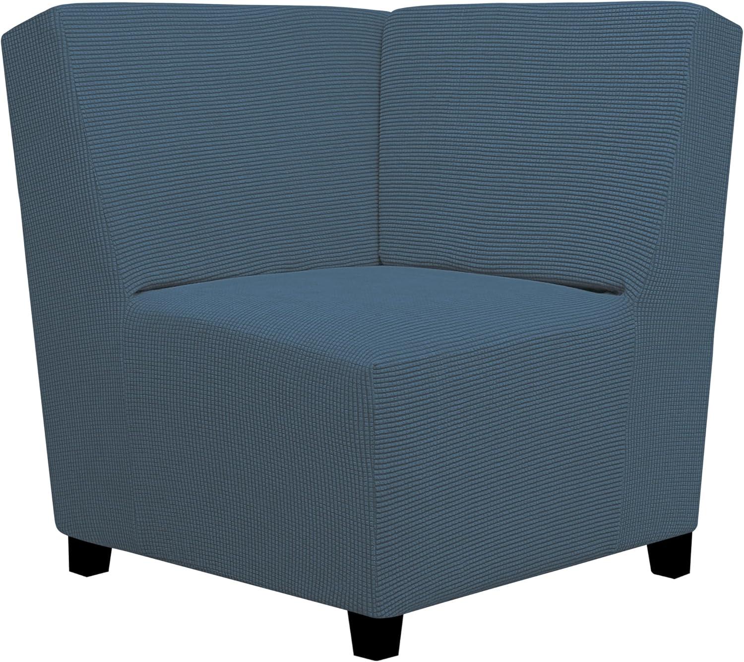 image:imageEasyGoing Stretch Sofa Slipcover 1Piece Sofa Cover Furniture Protector Couch Soft with Elastic Bottom for Kids Polyester Spandex Jacquard Fabric Small Checks Sofa Dark GrayBluestone