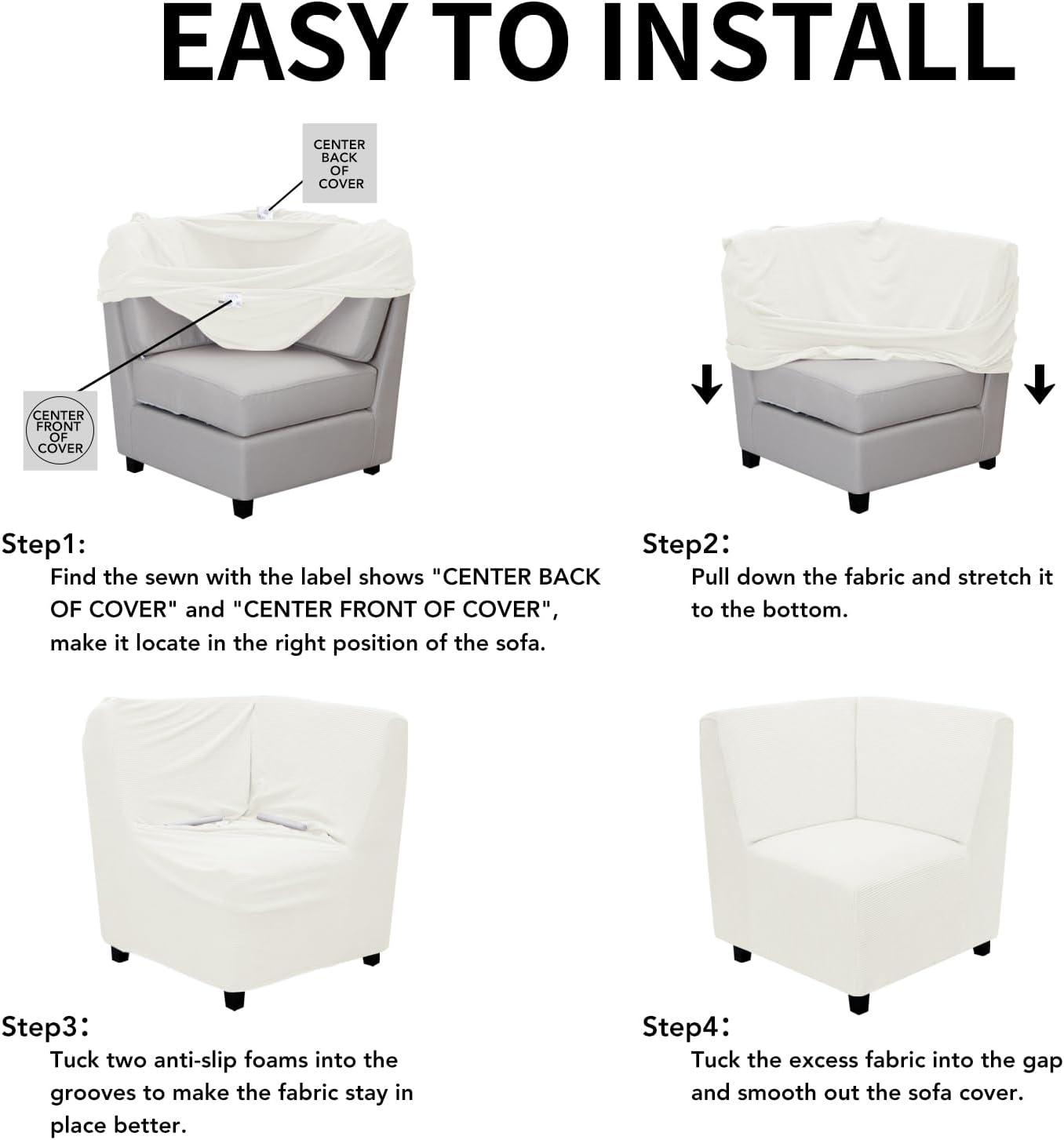 image:imageEasyGoing Stretch Sofa Slipcover 1Piece Sofa Cover Furniture Protector Couch Soft with Elastic Bottom for Kids Polyester Spandex Jacquard Fabric Small Checks Sofa Dark GrayCream