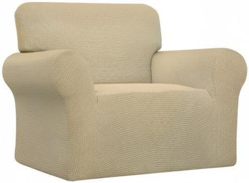 image:imageEasyGoing Stretch Sofa Slipcover 1Piece Sofa Cover Furniture Protector Couch Soft with Elastic Bottom for Kids Polyester Spandex Jacquard Fabric Small Checks Sofa Dark GrayBeige
