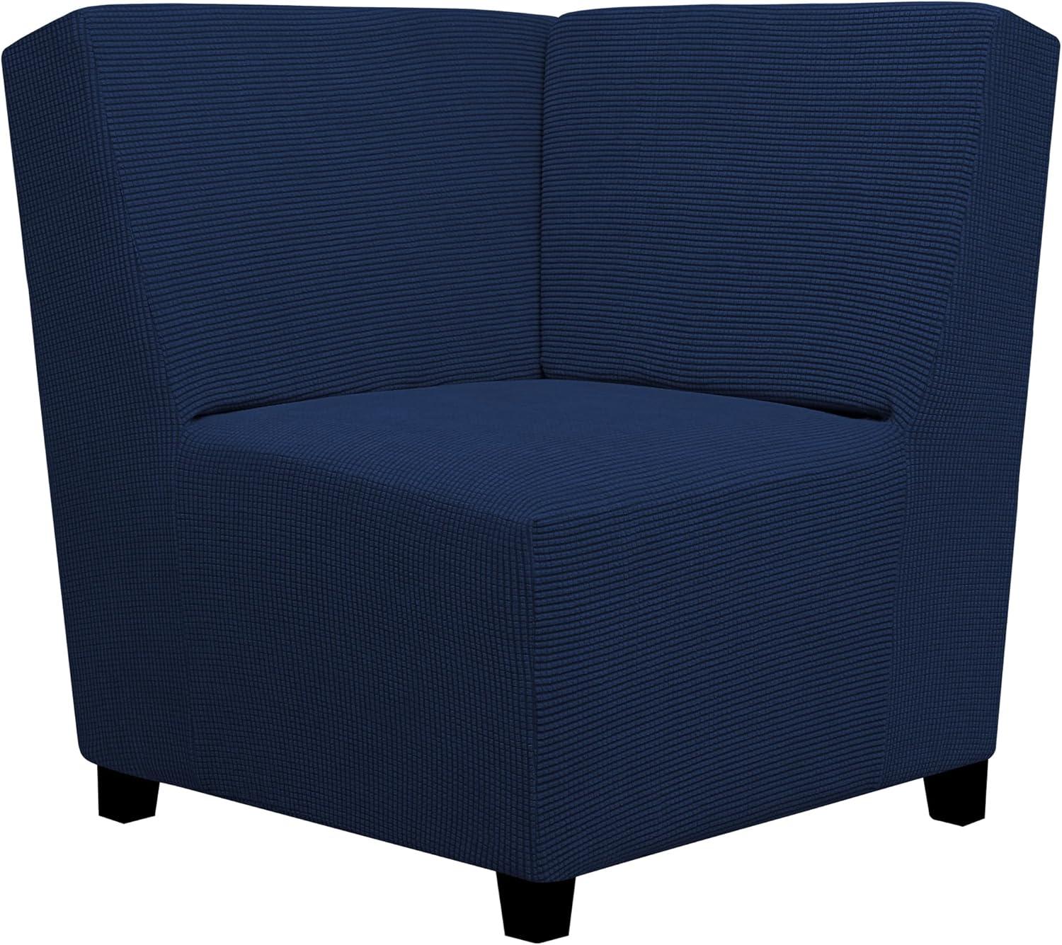 image:imageEasyGoing Stretch Sofa Slipcover 1Piece Sofa Cover Furniture Protector Couch Soft with Elastic Bottom for Kids Polyester Spandex Jacquard Fabric Small Checks Sofa Dark GrayNavy