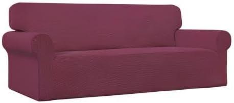 image:imageEasyGoing Stretch Sofa Slipcover 1Piece Sofa Cover Furniture Protector Couch Soft with Elastic Bottom for Kids Polyester Spandex Jacquard Fabric Small Checks Sofa Dark GrayAsh Rose