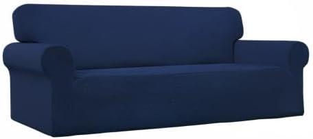 image:imageEasyGoing Stretch Sofa Slipcover 1Piece Sofa Cover Furniture Protector Couch Soft with Elastic Bottom for Kids Polyester Spandex Jacquard Fabric Small Checks Sofa Dark GrayNavy