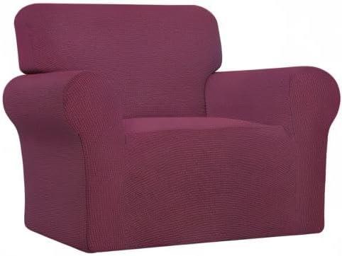 image:imageEasyGoing Stretch Sofa Slipcover 1Piece Sofa Cover Furniture Protector Couch Soft with Elastic Bottom for Kids Polyester Spandex Jacquard Fabric Small Checks Sofa Dark GrayAsh Rose