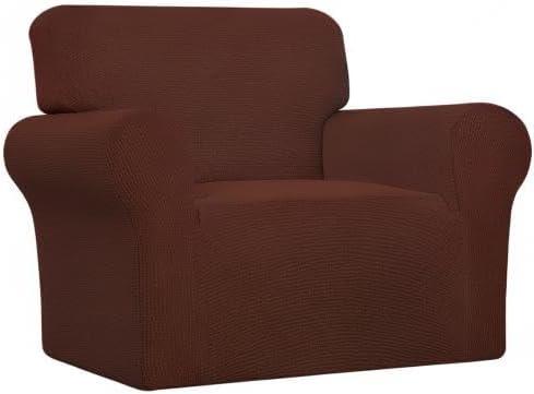 image:imageEasyGoing Stretch Sofa Slipcover 1Piece Sofa Cover Furniture Protector Couch Soft with Elastic Bottom for Kids Polyester Spandex Jacquard Fabric Small Checks Sofa Dark GrayCoffee