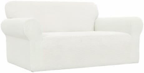 image:imageEasyGoing Stretch Sofa Slipcover 1Piece Sofa Cover Furniture Protector Couch Soft with Elastic Bottom for Kids Polyester Spandex Jacquard Fabric Small Checks Sofa Dark GrayCream