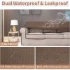 Easy-Going 100% Waterproof Chair Couch Cover, Dual Waterproof Sofa Cover, Stretch Jacquard Sofa Slipcover, Leakproof Furniture Protector for Kids, Pets, Dog and Cat (Chair, Chocolate)(Brown)