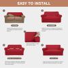 Easy-Going 100% Waterproof Chair Couch Cover, Dual Waterproof Sofa Cover, Stretch Jacquard Sofa Slipcover, Leakproof Furniture Protector for Kids, Pets, Dog and Cat (Chair, Chocolate)(Christmas Red)