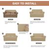 Easy-Going 100% Waterproof Chair Couch Cover, Dual Waterproof Sofa Cover, Stretch Jacquard Sofa Slipcover, Leakproof Furniture Protector for Kids, Pets, Dog and Cat (Chair, Chocolate)(Sand)