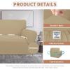 Easy-Going 100% Waterproof Chair Couch Cover, Dual Waterproof Sofa Cover, Stretch Jacquard Sofa Slipcover, Leakproof Furniture Protector for Kids, Pets, Dog and Cat (Chair, Chocolate)(Sand)