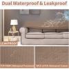 Easy-Going 100% Waterproof Chair Couch Cover, Dual Waterproof Sofa Cover, Stretch Jacquard Sofa Slipcover, Leakproof Furniture Protector for Kids, Pets, Dog and Cat (Chair, Chocolate)(Camel)